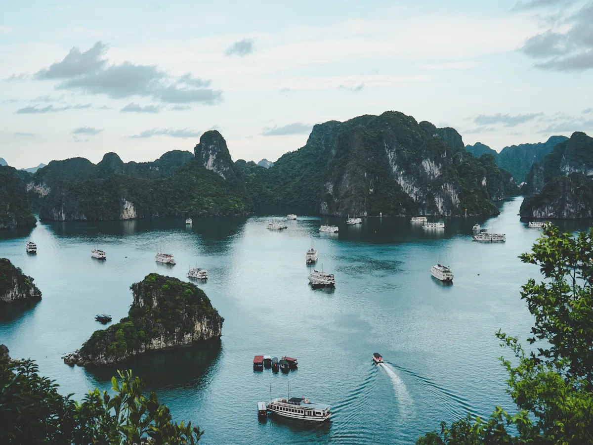 Karst peaks along the Li River in Guilin, China