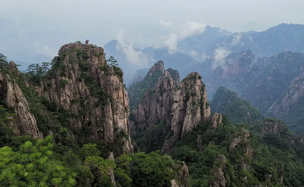 Granite peaks of Huangshan in Anhui, China
